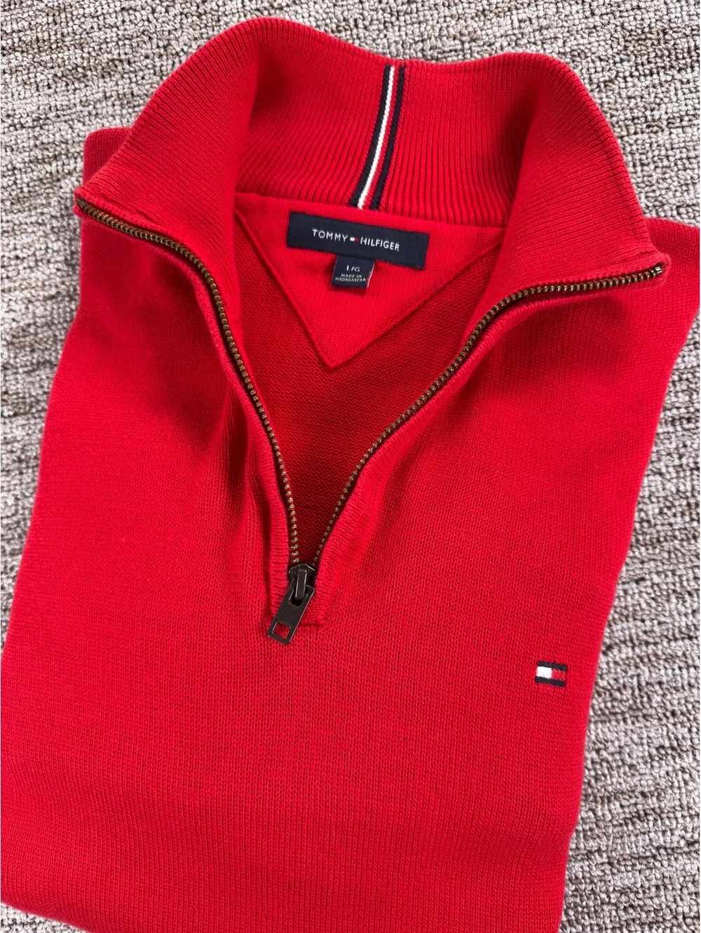 Tommy Hilfiger Sweater Classic Casual Style Preppy Office Gorpcore, Large